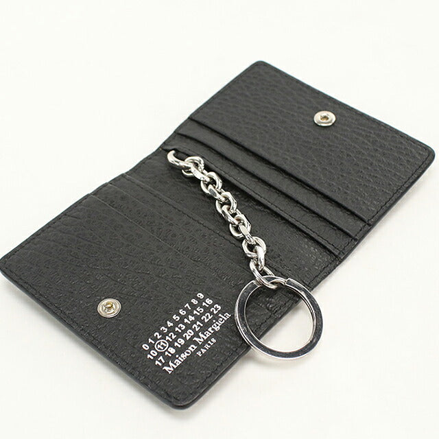 Used Maison Margiela Card Case Compact Unisex Brand Maison Margiela 4 Stitch Card Holder with Key Ring Leather S56UI0128 USDMAR120564011