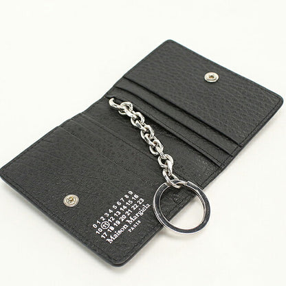 Used Maison Margiela Card Case Compact Unisex Brand Maison Margiela 4 Stitch Card Holder with Key Ring Leather S56UI0128 USDMAR120564011