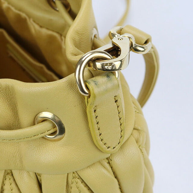 中古 ミュウミュウ 斜め掛け ショルダーバッグ レディース ブランド MIUMIU マテラッセ レザー 5BE014 イエロー バッグ USDMI100325011