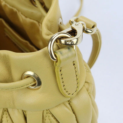 中古 ミュウミュウ 斜め掛け ショルダーバッグ レディース ブランド MIUMIU マテラッセ レザー 5BE014 イエロー バッグ USDMI100325011