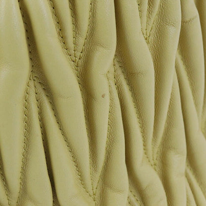 中古 ミュウミュウ 斜め掛け ショルダーバッグ レディース ブランド MIUMIU マテラッセ レザー 5BE014 イエロー バッグ USDMI100325011