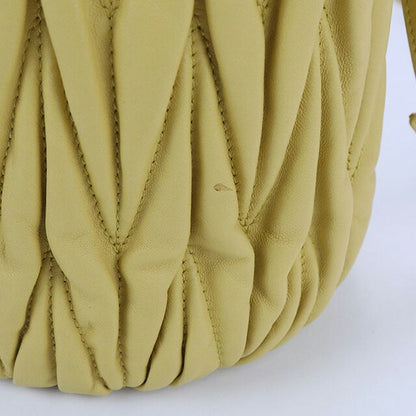 中古 ミュウミュウ 斜め掛け ショルダーバッグ レディース ブランド MIUMIU マテラッセ レザー 5BE014 イエロー バッグ USDMI100325011