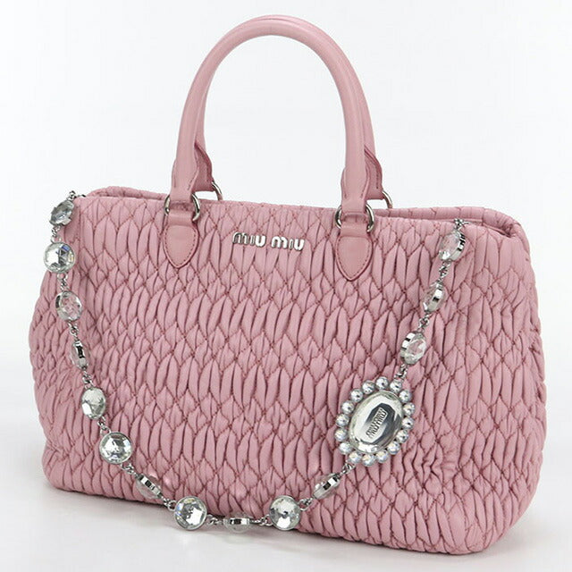 中古 ミュウミュウ トートバッグ レディース ブランド MIUMIU マテラッセ 2WAY レザー 5BA958 ピンク バッグ USDMI100345011