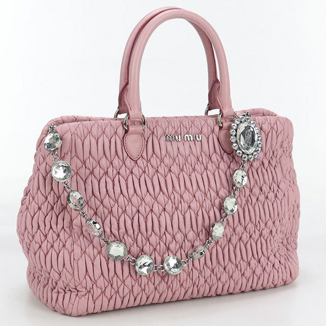 中古 ミュウミュウ トートバッグ レディース ブランド MIUMIU マテラッセ 2WAY レザー 5BA958 ピンク バッグ USDMI100345011