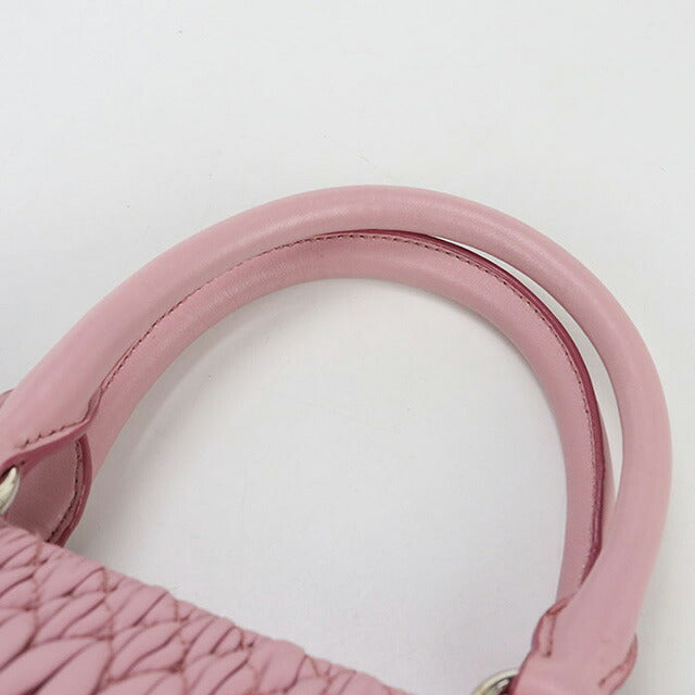 中古 ミュウミュウ トートバッグ レディース ブランド MIUMIU マテラッセ 2WAY レザー 5BA958 ピンク バッグ USDMI100345011