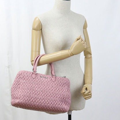 中古 ミュウミュウ トートバッグ レディース ブランド MIUMIU マテラッセ 2WAY レザー 5BA958 ピンク バッグ USDMI100345011