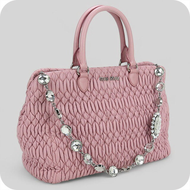 中古 ミュウミュウ トートバッグ レディース ブランド MIUMIU マテラッセ 2WAY レザー 5BA958 ピンク バッグ USDMI100345011