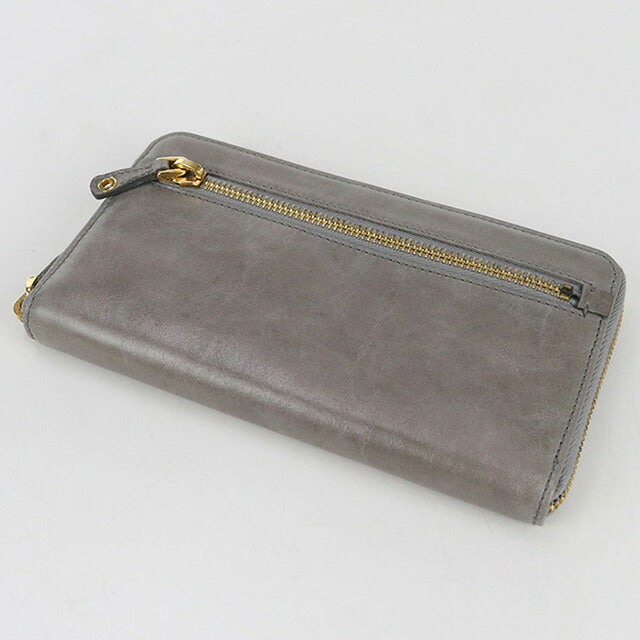 中古 ミュウミュウ 長財布ラウンドファスナー レディース ブランド MIUMIU ジップアラウンド レザー 5M0506 グレー 財布 USDMI100400011