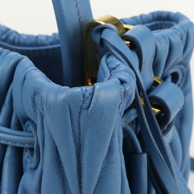 中古 ミュウミュウ ハンドバッグ レディース ブランド MIUMIU マトラッセ 2WAY レザー MI100593 ブルー バッグ USDMI100593011