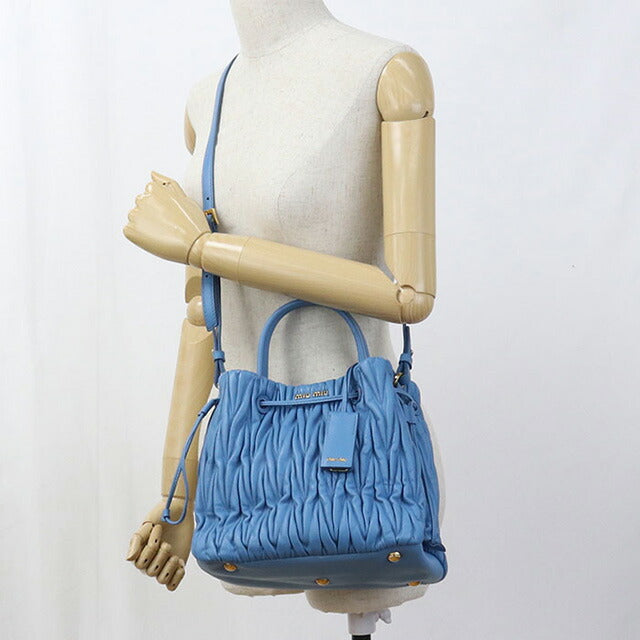 miu miu ハンドバッグ ブルー 中古 ミュウミュウ ハンドバッグ レディース ブランド MIUMIU