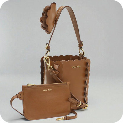 中古 ミュウミュウ ハンドバッグ レディース ブランド MIUMIU 2WAY 5BE012 2E6Y F0134 ブラウン バッグ USDMI100771011