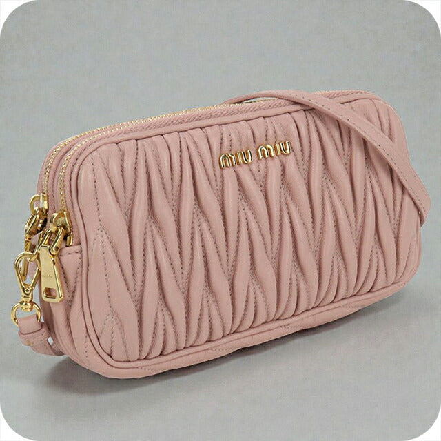 中古 ミュウミュウ ショルダーバッグ レディース ブランド MIUMIU マテラッセ レザー ピンク バッグ USDMI100958011