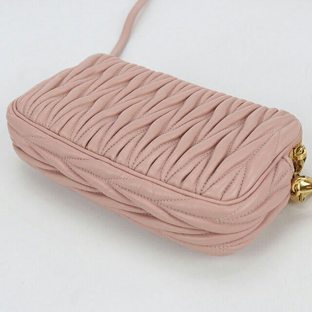 中古 ミュウミュウ ショルダーバッグ レディース ブランド MIUMIU マテラッセ レザー ピンク バッグ USDMI100958011