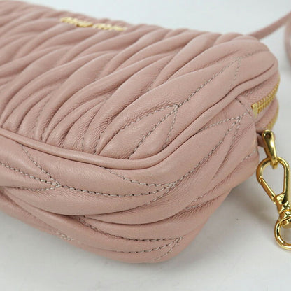 中古 ミュウミュウ ショルダーバッグ レディース ブランド MIUMIU マテラッセ レザー ピンク バッグ USDMI100958011