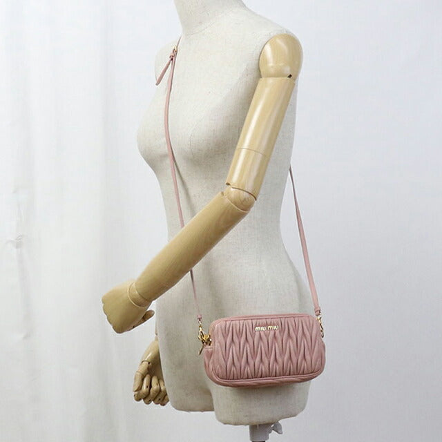 中古 ミュウミュウ ショルダーバッグ レディース ブランド MIUMIU マテラッセ レザー ピンク バッグ USDMI100958011