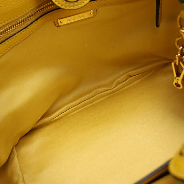 中古 ミュウミュウ トートバッグ レディース ブランド MIUMIU ヴィッテロフェニックス 2WAY レザー 5BE886 イエロー バッグ USDMI101791011