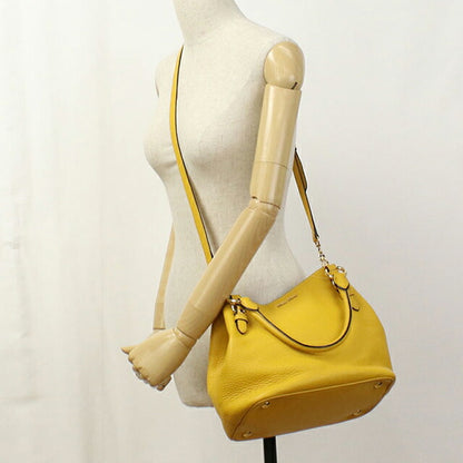 中古 ミュウミュウ トートバッグ レディース ブランド MIUMIU ヴィッテロフェニックス 2WAY レザー 5BE886 イエロー バッグ USDMI101791011