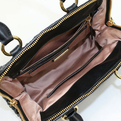 二手 Miu Miu 手提包 女士品牌 MIUMIU Matelasse 2WAY 皮革黑色包 USDMI101883011