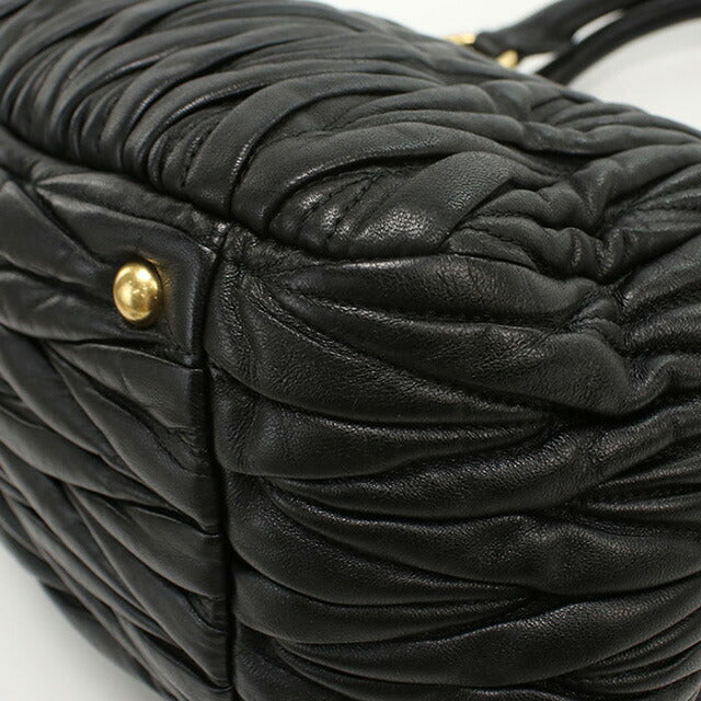 二手 Miu Miu 手提包 女士品牌 MIUMIU Matelasse 2WAY 皮革黑色包 USDMI101883011