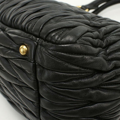 二手 Miu Miu 手提包 女士品牌 MIUMIU Matelasse 2WAY 皮革黑色包 USDMI101883011