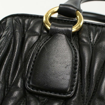 二手 Miu Miu 手提包 女士品牌 MIUMIU Matelasse 2WAY 皮革黑色包 USDMI101883011