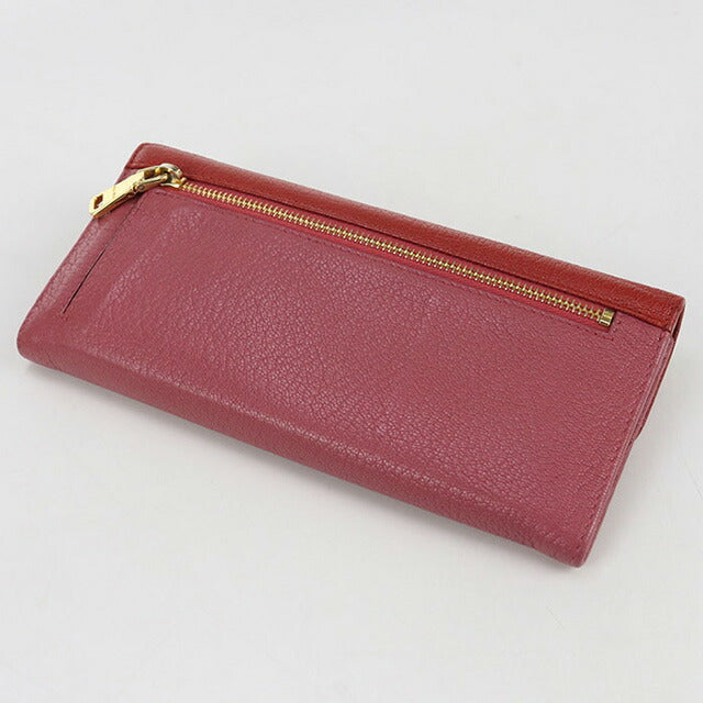 ミュウミュウ長財布 中古 ミュウミュウ 長財布二折 レディース ブランド MIUMIU レッド
