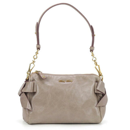 中古 ミュウミュウ ショルダーバッグ レディース ブランド MIUMIU レザー ベージュ バッグ USDMI102841011