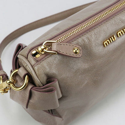 中古 ミュウミュウ ショルダーバッグ レディース ブランド MIUMIU レザー ベージュ バッグ USDMI102841011