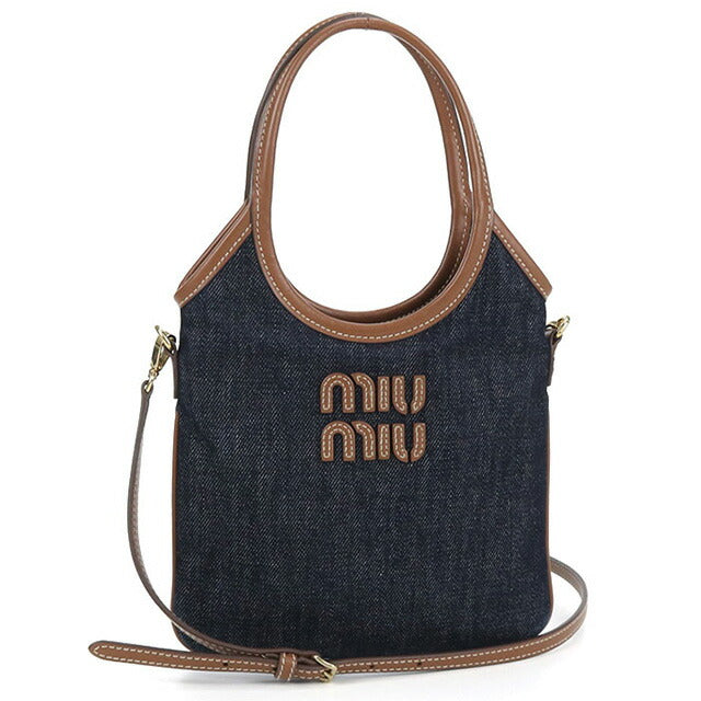 二手 Miu Miu 单肩包 女士品牌 MIUMIU Ivy Mini 2WAY 5BA281 海军蓝包 USDMI103542011