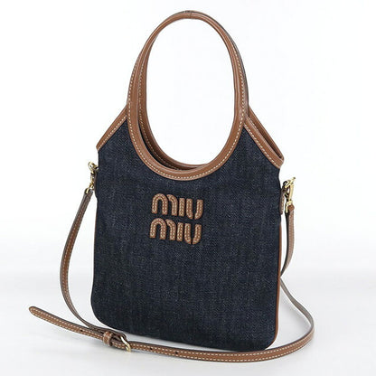 二手 Miu Miu 单肩包 女士品牌 MIUMIU Ivy Mini 2WAY 5BA281 海军蓝包 USDMI103542011