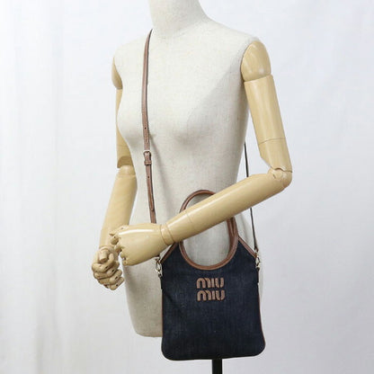二手 Miu Miu 单肩包 女士品牌 MIUMIU Ivy Mini 2WAY 5BA281 海军蓝包 USDMI103542011