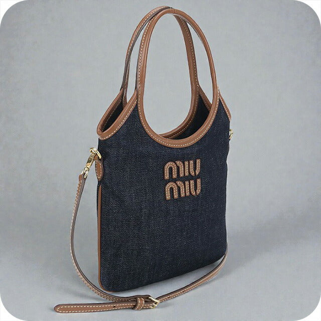 二手 Miu Miu 单肩包 女士品牌 MIUMIU Ivy Mini 2WAY 5BA281 海军蓝包 USDMI103542011