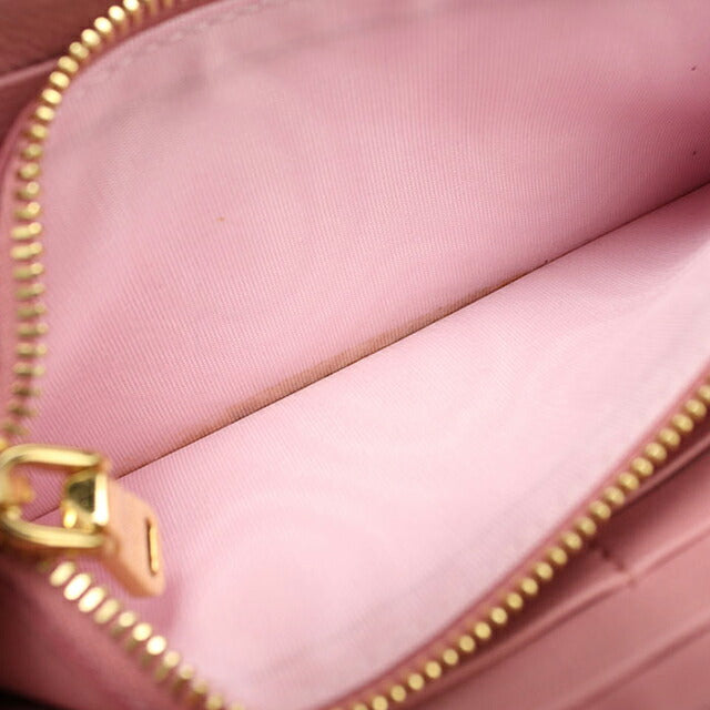 中古 ミュウミュウ 長財布L字ファスナー レディース ブランド MIUMIU マテラッセ 5ML010 N88 F0028 ピンク 財布 USDMI103648011