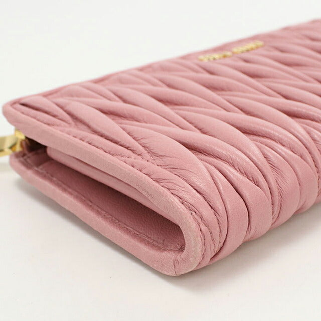 ミュウミュウ 長財布 ファスナー付き長財布 マテラッセ ピンク(ROSA