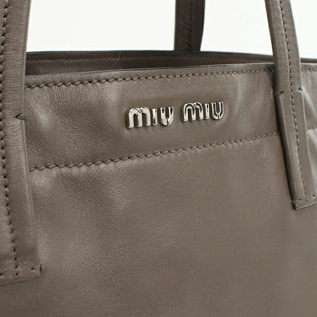 二手 Miu Miu 手提包女士品牌 MIUMIU 皮革 RR1820 灰色包 USDMI103717011