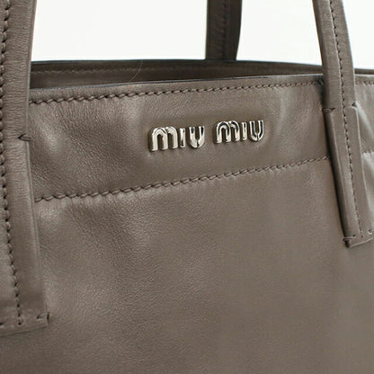 二手 Miu Miu 手提包女士品牌 MIUMIU 皮革 RR1820 灰色包 USDMI103717011