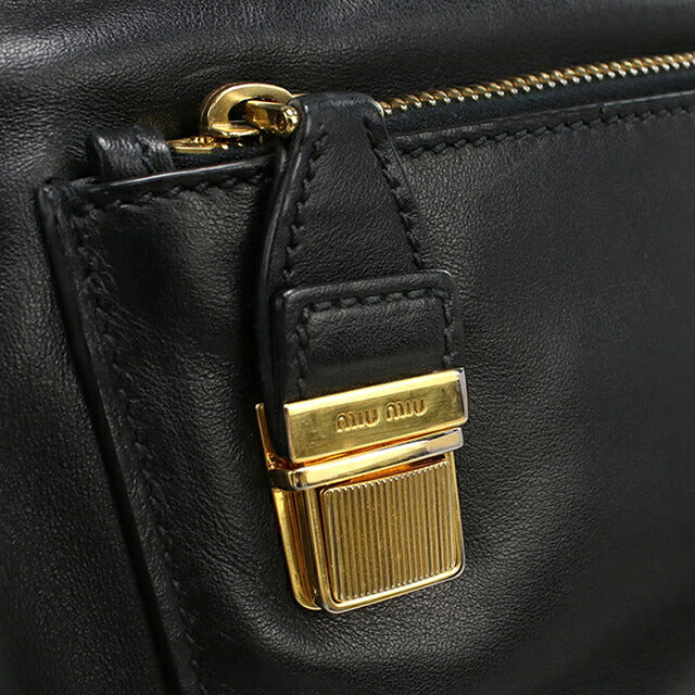 中古 ミュウミュウ トートバッグ レディース ブランド MIUMIU 2WAY レザー RN1099 ブラック バッグ USDMI103750011