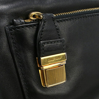 中古 ミュウミュウ トートバッグ レディース ブランド MIUMIU 2WAY レザー RN1099 ブラック バッグ USDMI103750011