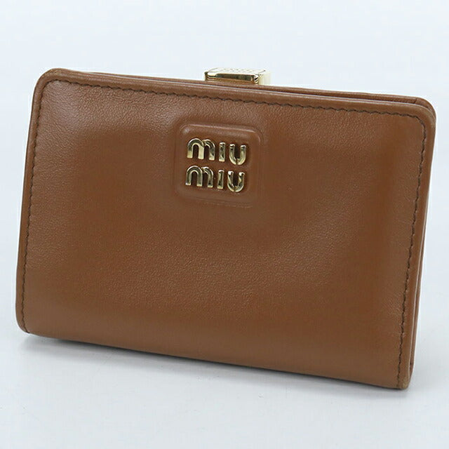 中古 ミュウミュウ 二つ折り財布 レディース ブランド MIUMIU レザー