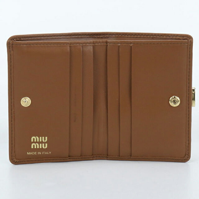 中古 ミュウミュウ 二つ折り財布 レディース ブランド MIUMIU レザー