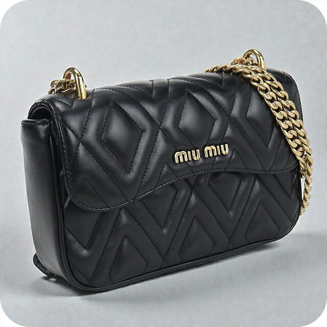 中古 ミュウミュウ ショルダーバッグ レディース ブランド MIUMIU チェーン レザー ブラック バッグ USDMI104035011