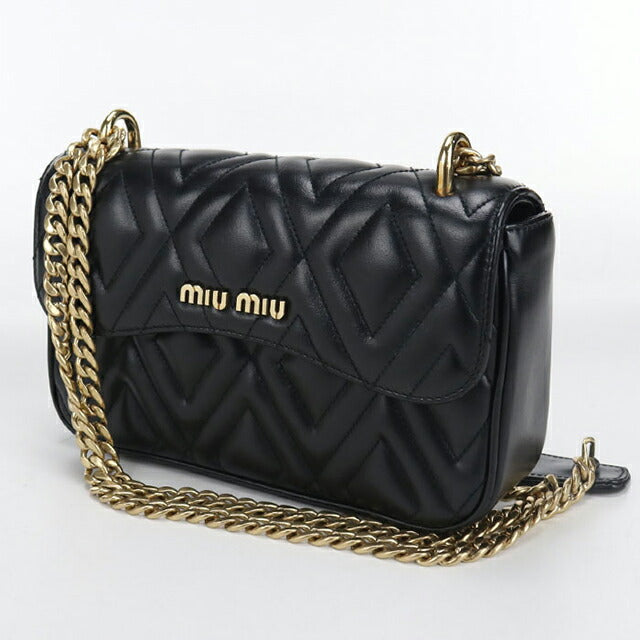 中古 ミュウミュウ ショルダーバッグ レディース ブランド MIUMIU チェーン レザー ブラック バッグ USDMI104035011