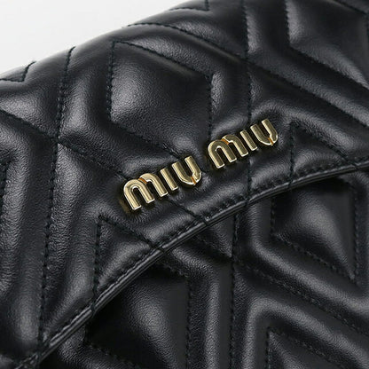中古 ミュウミュウ ショルダーバッグ レディース ブランド MIUMIU チェーン レザー ブラック バッグ USDMI104035011