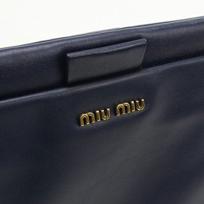 中古 ミュウミュウ 斜め掛け ショルダーバッグ レディース ブランド MIUMIU 2WAYチェーンショルダーバッグ 5BH356 2A8P F0016 ネイビー USDMI104434011