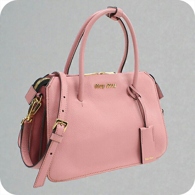 二手 Miu Miu 手提包 女士品牌 MIUMIU Madras 2WAY 手提包 粉色包 USDMI104476011
