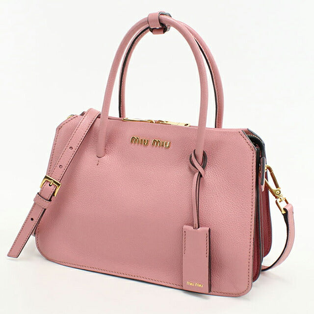二手 Miu Miu 手提包 女士品牌 MIUMIU Madras 2WAY 手提包 粉色包 USDMI104476011