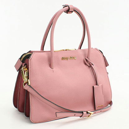 二手 Miu Miu 手提包 女士品牌 MIUMIU Madras 2WAY 手提包 粉色包 USDMI104476011