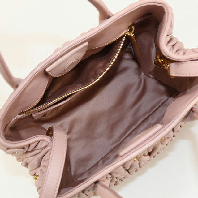 中古 ミュウミュウ トートバッグ レディース ブランド MIUMIU マテラッセ 2WAY ピンク バッグ USDMI105173011