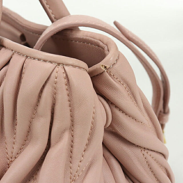 中古 ミュウミュウ トートバッグ レディース ブランド MIUMIU マテラッセ 2WAY ピンク バッグ USDMI105173011