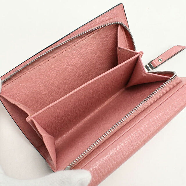 中古 ミュウミュウ 三つ折り財布 三折財布 レディース ブランド MIUMIU マドラス レザー 5ML014 ピンク 財布 USDMI105739011